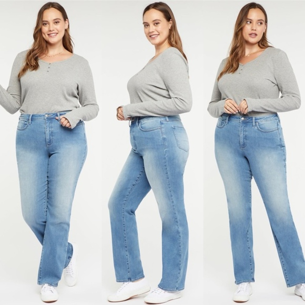 NYDJ Relaxed Straight Jeans in Clean Brookes